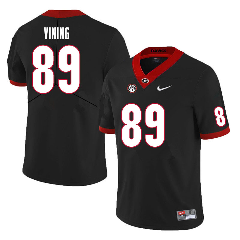 Men #89 George Vining Georgia Bulldogs College Football Jerseys Sale-Black